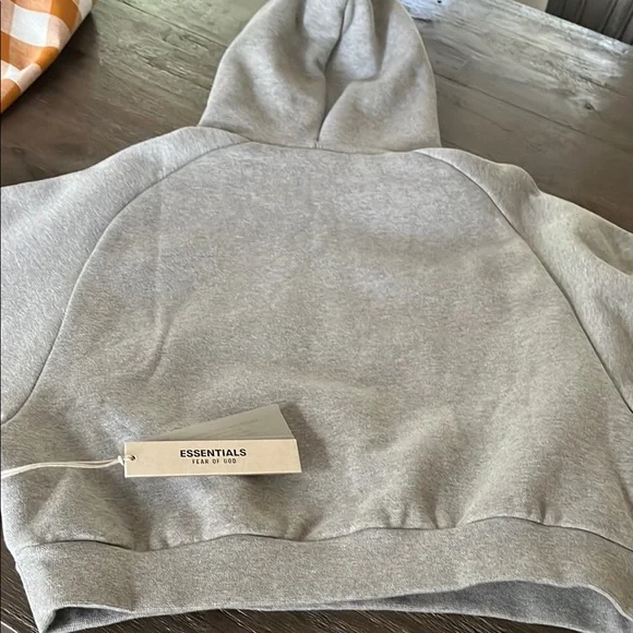 Fear of God Gray Cowl Neck Sweater with Red Lettering - Picture 2 of 4